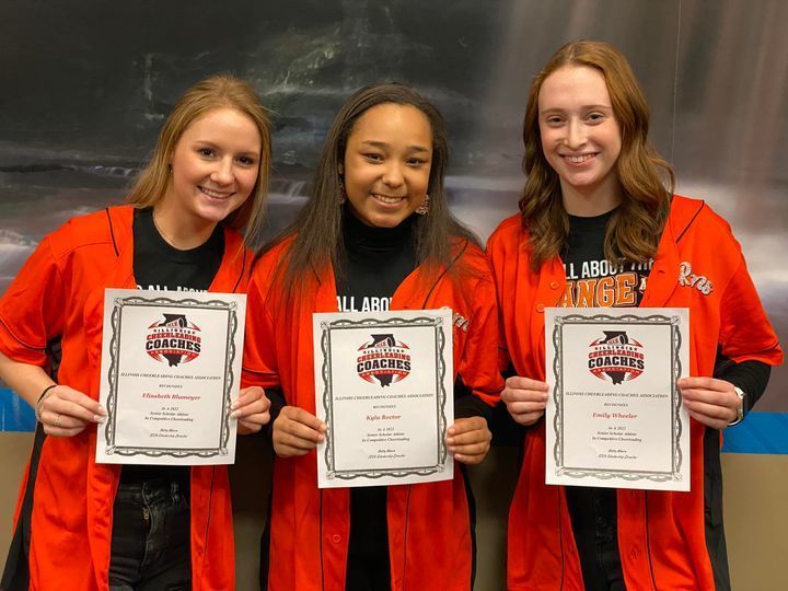 Senior Cheerleader Academic awards art