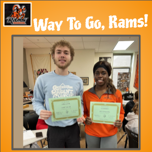 Way To Go Rams - Taylor and Malone honored for Student Council work