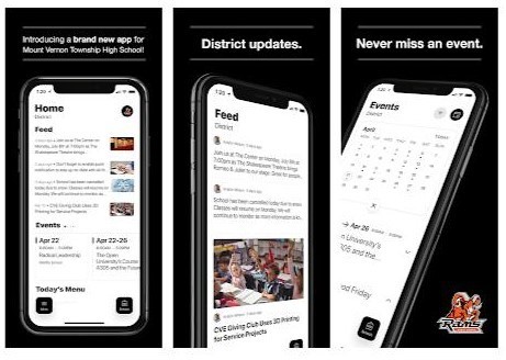 Images of the MVTHS App