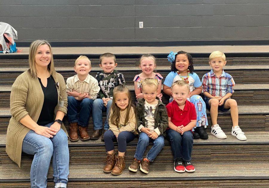 Mrs. Gentles with her PreK Class