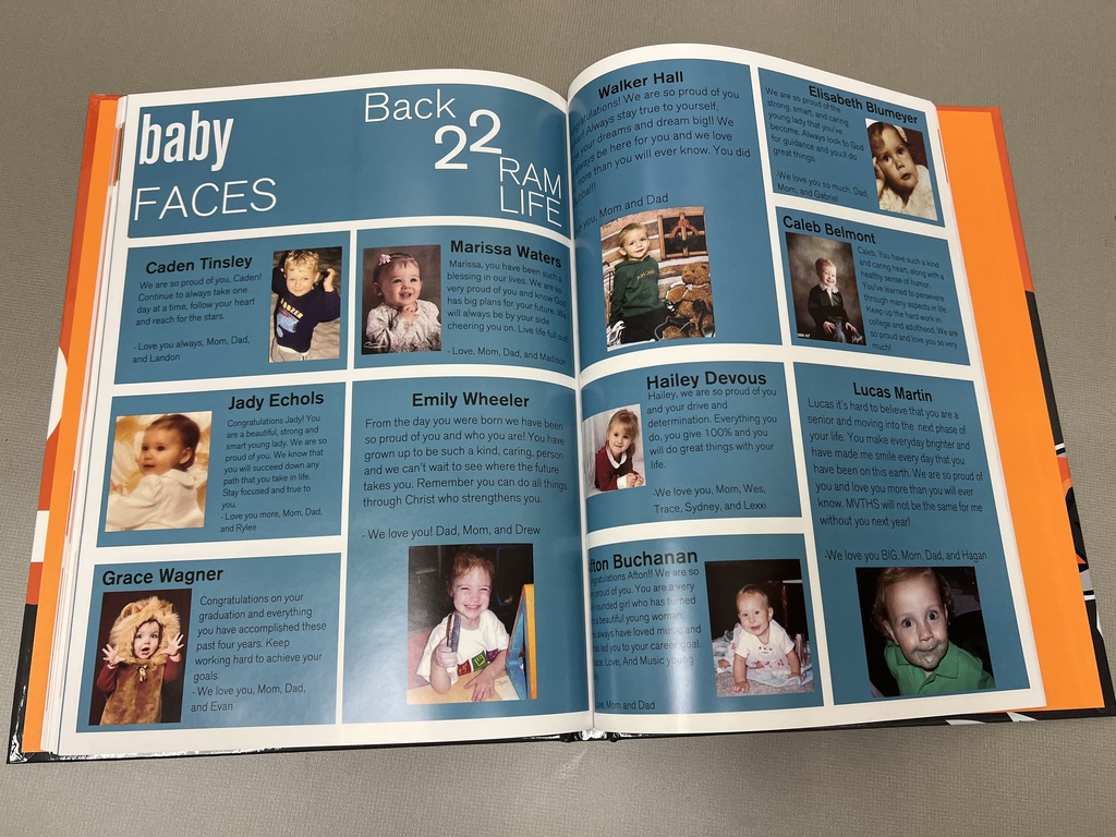 MVTHS Yearbook Baby Ads example